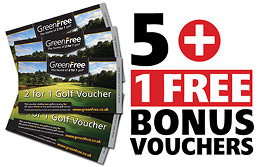 5 GreenFree 2 for 1 Golf Vouchers