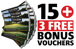 15 GreenFree 2 for 1 Golf Vouchers