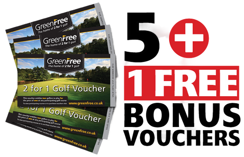 5 GreenFree 2 for 1 Golf Vouchers