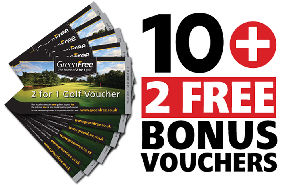 10 GreenFree 2 for 1 Golf Vouchers